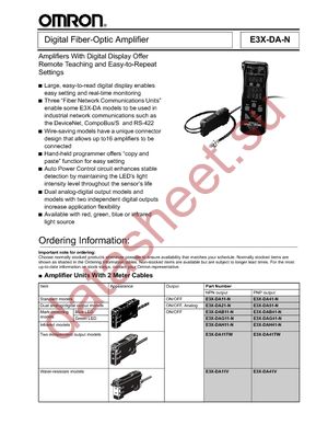 E3X-CN11 datasheet  